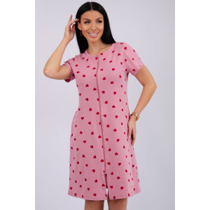 Халат женский "Красотка 10" кулирка (р-ры: 42-52) валентинка