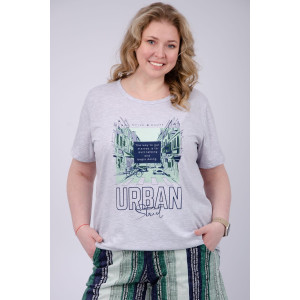 Костюм двойка женский "Город" (шорты) кулирка (р-ры: 50-60)