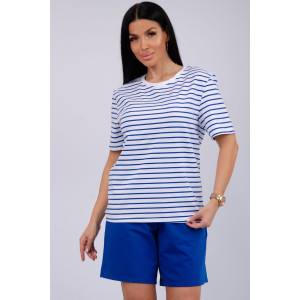 Костюм двойка женский "Океан 3" кулирка-футер (р-ры: 46-60) синий