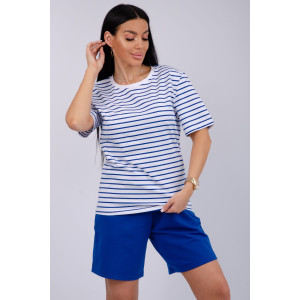 Костюм двойка женский "Океан 3" кулирка-футер (р-ры: 46-60) синий