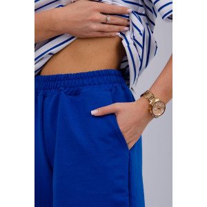 Костюм двойка женский "Океан 3" кулирка-футер (р-ры: 46-60) синий