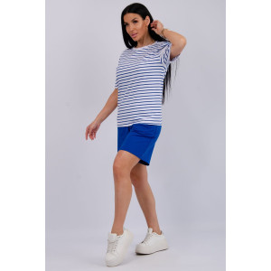 Костюм двойка женский "Океан 3" кулирка-футер (р-ры: 46-60) синий