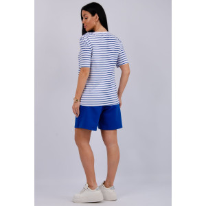 Костюм двойка женский "Океан 3" кулирка-футер (р-ры: 46-60) синий