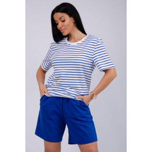 Костюм двойка женский "Океан 3" кулирка-футер (р-ры: 46-60) синий