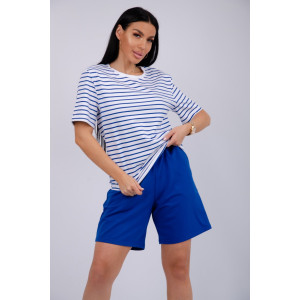 Костюм двойка женский "Океан 3" кулирка-футер (р-ры: 46-60) синий