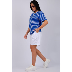 Костюм двойка женский "Океан 2" кулирка-футер (р-ры: 46-60) василек