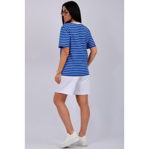 Костюм двойка женский "Океан 2" кулирка-футер (р-ры: 46-60) василек