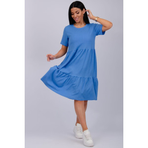 Платье женское "Эскада 8" жатка (р-ры: 46-60) василек