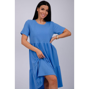 Платье женское "Эскада 8" жатка (р-ры: 46-60) василек