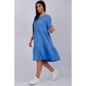 Платье женское "Эскада 8" жатка (р-ры: 46-60) василек