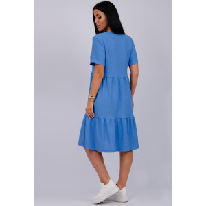 Платье женское "Эскада 8" жатка (р-ры: 46-60) василек