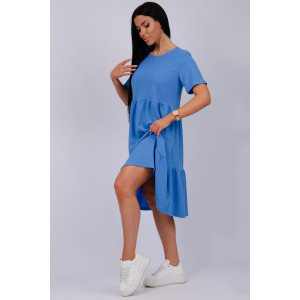 Платье женское "Эскада 8" жатка (р-ры: 46-60) василек