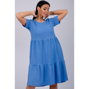 Платье женское "Эскада 8" жатка (р-ры: 46-60) василек