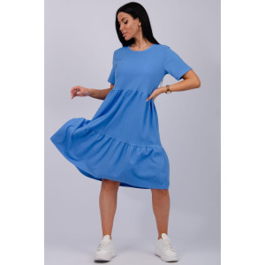 Платье женское "Эскада 8" жатка (р-ры: 46-60) василек