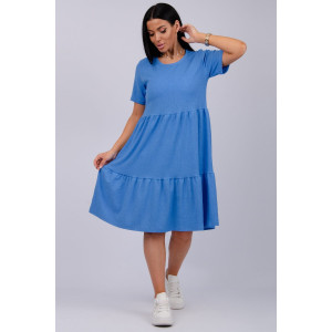 Платье женское "Эскада 8" жатка (р-ры: 46-60) василек