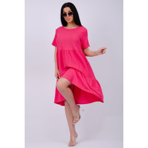 Платье женское "Эскада" жатка (р-ры: 46-60) фуксия
