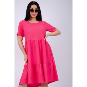 Платье женское "Эскада" жатка (р-ры: 46-60) фуксия