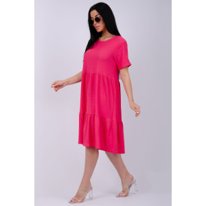 Платье женское "Эскада" жатка (р-ры: 46-60) фуксия