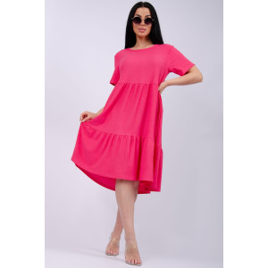 Платье женское "Эскада" жатка (р-ры: 46-60) фуксия