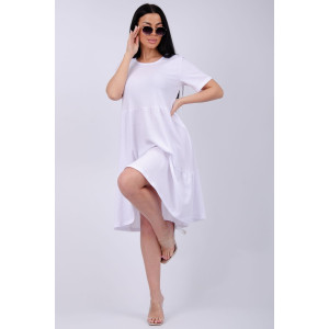 Платье женское "Эскада 5" жатка (р-ры: 46-60) белый