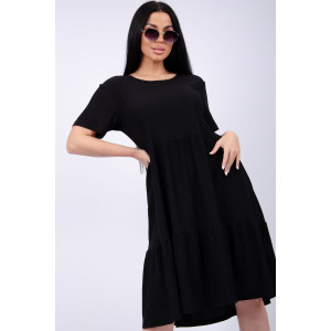 Платье женское "Эскада 2" жатка (р-ры: 46-60) черный
