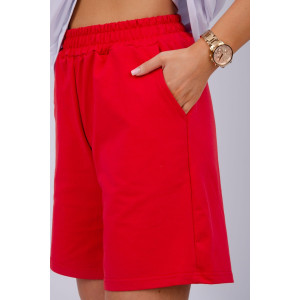 Костюм двойка женский "Марина" кулирка-футер (р-ры: 44-60) красный