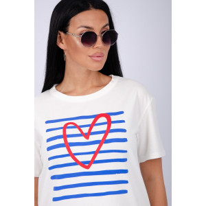 Костюм двойка женский "Море" кулирка-футер (р-ры: 42-60) молоко