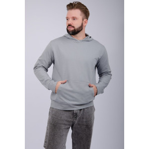 Худи мужское СМ-10 футер 2-х нитка (р-ры: 48-56) светло-серый