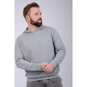 Худи мужское СМ-10 футер 2-х нитка (р-ры: 48-56) светло-серый