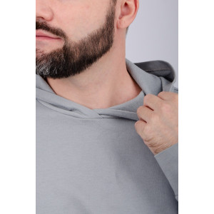 Худи мужское СМ-10 футер 2-х нитка (р-ры: 48-56) светло-серый