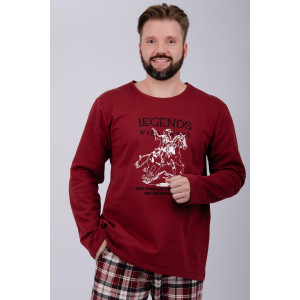 Пижама мужская "Аллюр" футер 2-х нитка с начёсом (р-ры: 48-58)