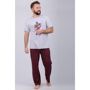 Пижама мужская "Приколось 3" кулирка (р-ры: 48-58)