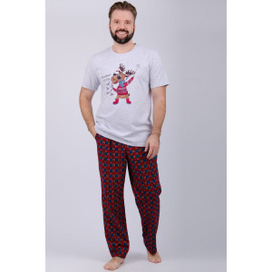 Пижама мужская "Приколось 3" кулирка (р-ры: 48-58)