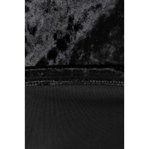 Туника женская "Мерцание-1" велюр стрейч (р-ры: 44-54) черный