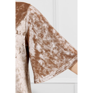 Туника женская "Мерцание-1" велюр стрейч (р-ры: 44-54) золотой