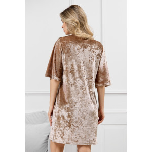 Туника женская "Мерцание-1" велюр стрейч (р-ры: 44-54) золотой