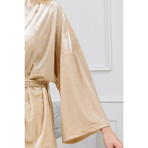 Костюм двойка женский "Мерцание-2" велюр стрейч (р-ры: 44-58) молочный