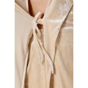 Костюм двойка женский "Мерцание-2" велюр стрейч (р-ры: 44-58) молочный