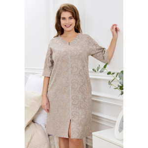 Халат женский "Махрома" махра (р-ры: 48-62) бежевый