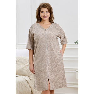 Халат женский "Махрома" махра (р-ры: 48-62) бежевый