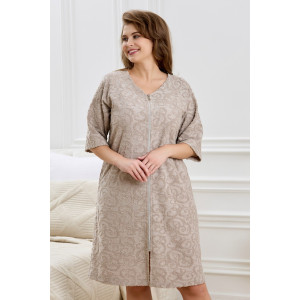 Халат женский "Махрома" махра (р-ры: 48-62) бежевый