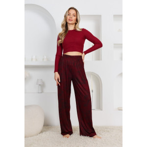 Брюки женские "Ная" бамбук (р-ры: 44-58) бордовый Брюки женские "Ная" бамбук (р-ры: 44-58) бордовый