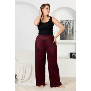 Брюки женские "Ная" бамбук (р-ры: 44-58) бордовый Брюки женские "Ная" бамбук (р-ры: 44-58) бордовый