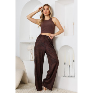 Брюки женские "Ная" бамбук (р-ры: 44-58) коричневый