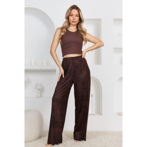Брюки женские "Ная" бамбук (р-ры: 44-58) коричневый