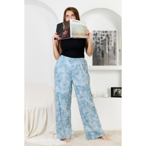 Брюки женские "Ная" бамбук (р-ры: 44-58) голубой