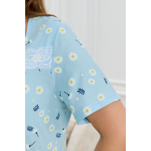 Сорочка женская "Мадера-1" кулирка (р-ры: 50-64) ромашка