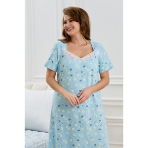 Сорочка женская "Мадера-1" кулирка (р-ры: 50-64) ромашка