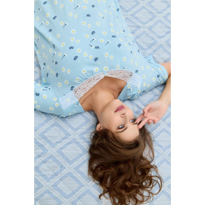 Сорочка женская "Мадера-1" кулирка (р-ры: 50-64) ромашка