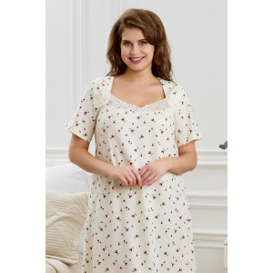 Сорочка женская "Мадера-1" кулирка (р-ры: 50-64) молочный